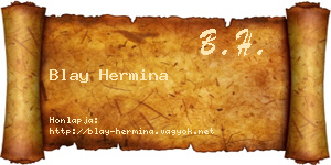 Blay Hermina névjegykártya